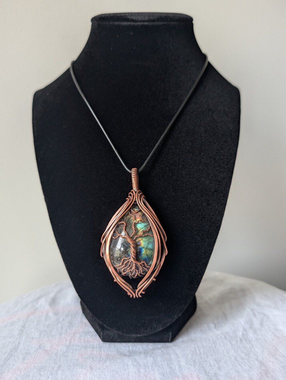 Labradorite Tree of Life Pendant | Handmade | Copper Wire Wrapped